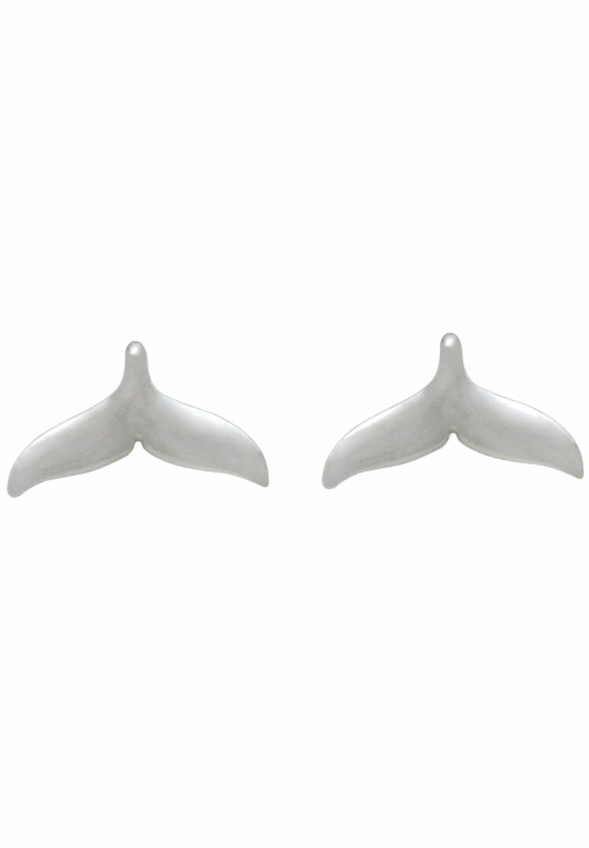 Gemshine Paar Ohrhänger Maritim Nautics Walflosse Walfischflosse silver coloured | Ohrhänger