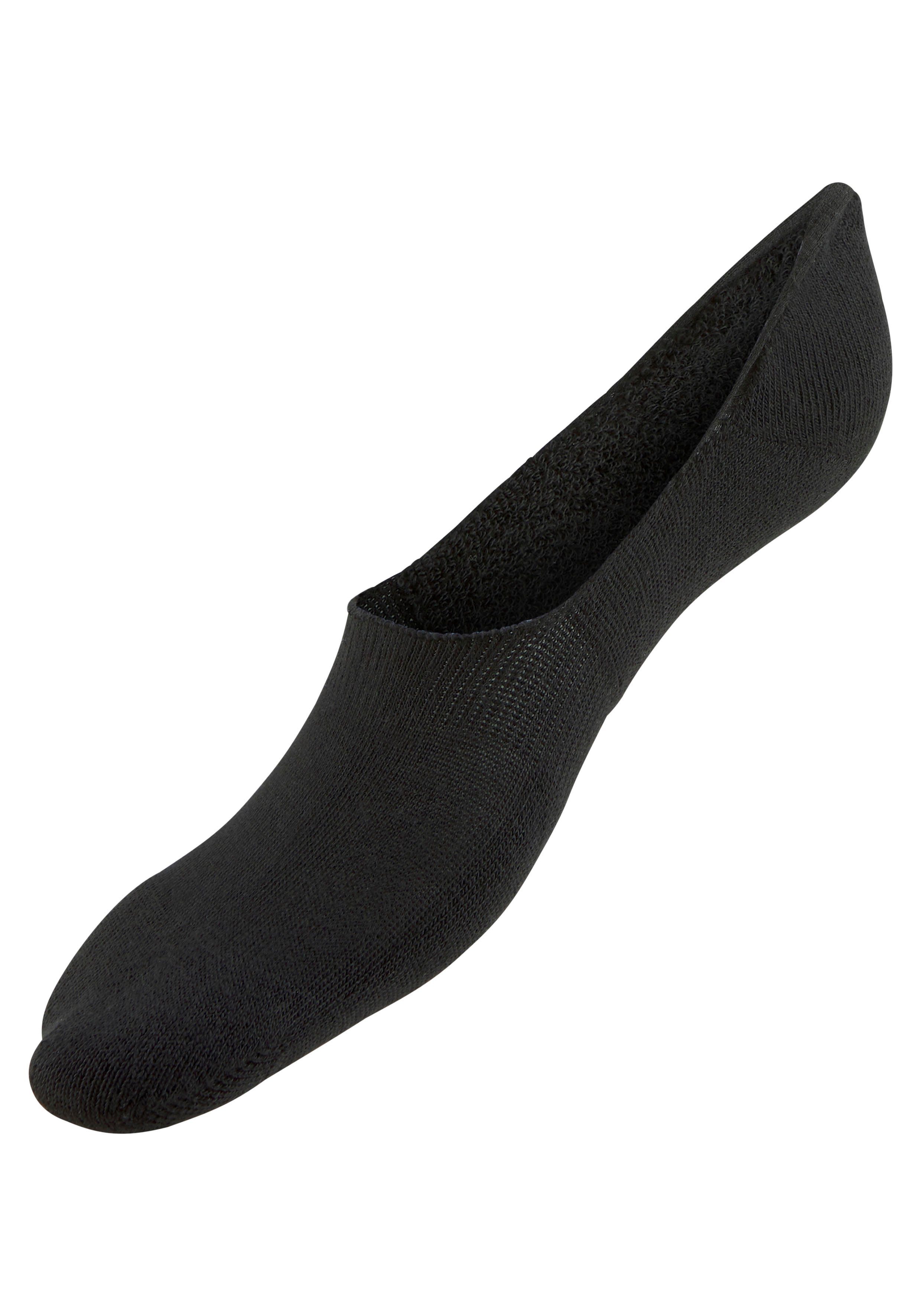 H.I.S Füßlinge Damen Herren No Show Sneaker socken Atmungsaktiv (Packung, 6-Paar, bis Gr. 43-46) mit softem Frottee