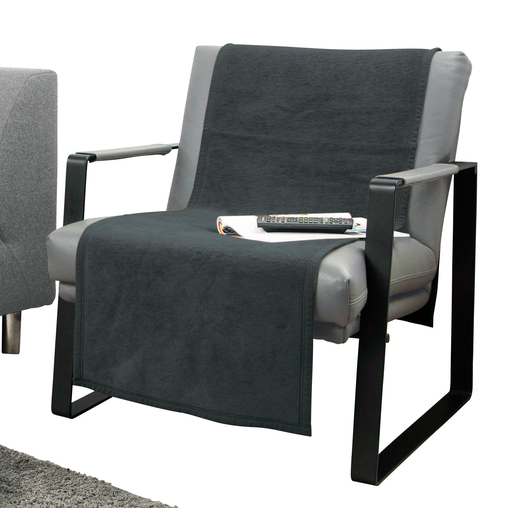 Erwin Müller Sofaläufer Sessel- und Sofaschoner "Triest", Baumwollmischung Uni