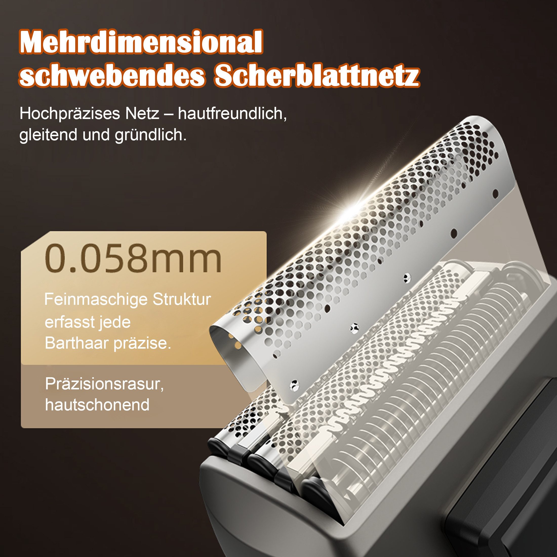 ibettertec Elektrorasierer Herrenrasierer,90 MIN Betriebszeit Elektrorasierer, 5-fach Schneidsystem, Schwarz Metallic