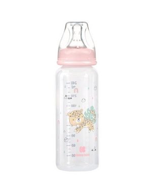 Kikkaboo Babyflasche Babyflasche Savanna PP 240 ml, Silikonsauger Größe M, ab 3 Monaten