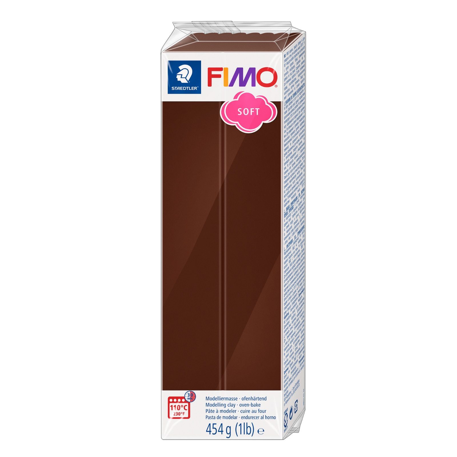 FIMO SOFT Modelliermasse, ofenhärtend, schokolade, 454 g