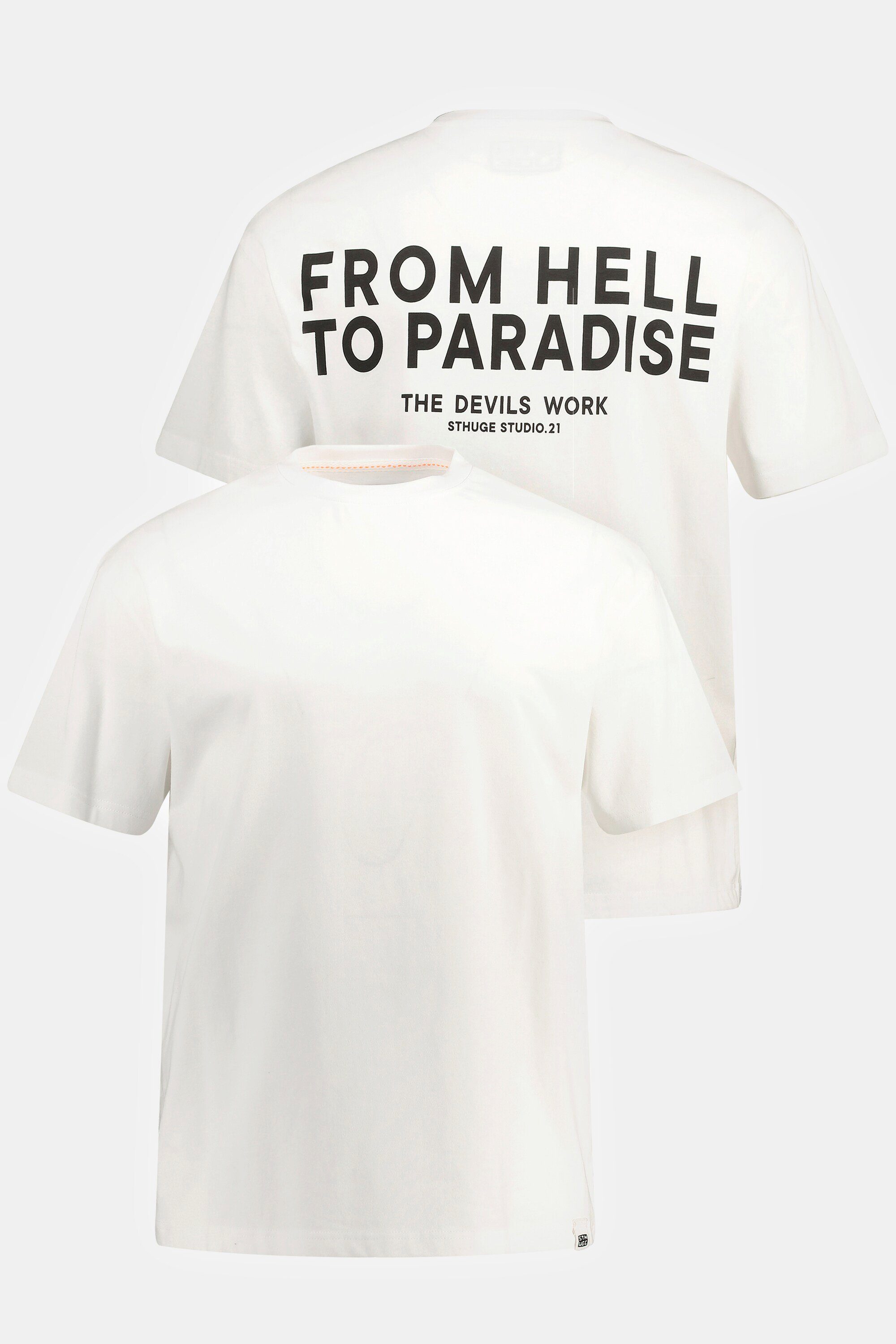 Rücken-Print STHUGE oversized Halbarm T-Shirt STHUGE T-Shirt