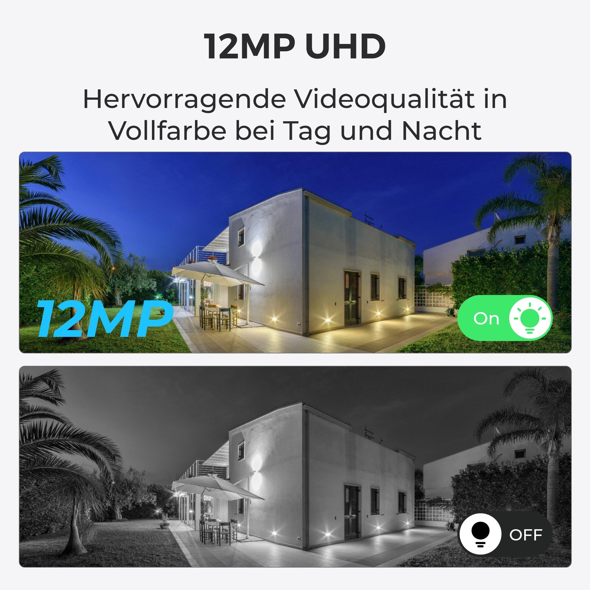 Reolink Überwachungskamera PoE 12 MP Ultra HD (Innenbereich, Außenbereich, 16-Kanal NVR mit 4TB HDD und 8 Bullet Kameras, Farbige Nachtaufnahme,Zwei-Wege-Audio,Dauernde 24/7 Aufzeichnung)