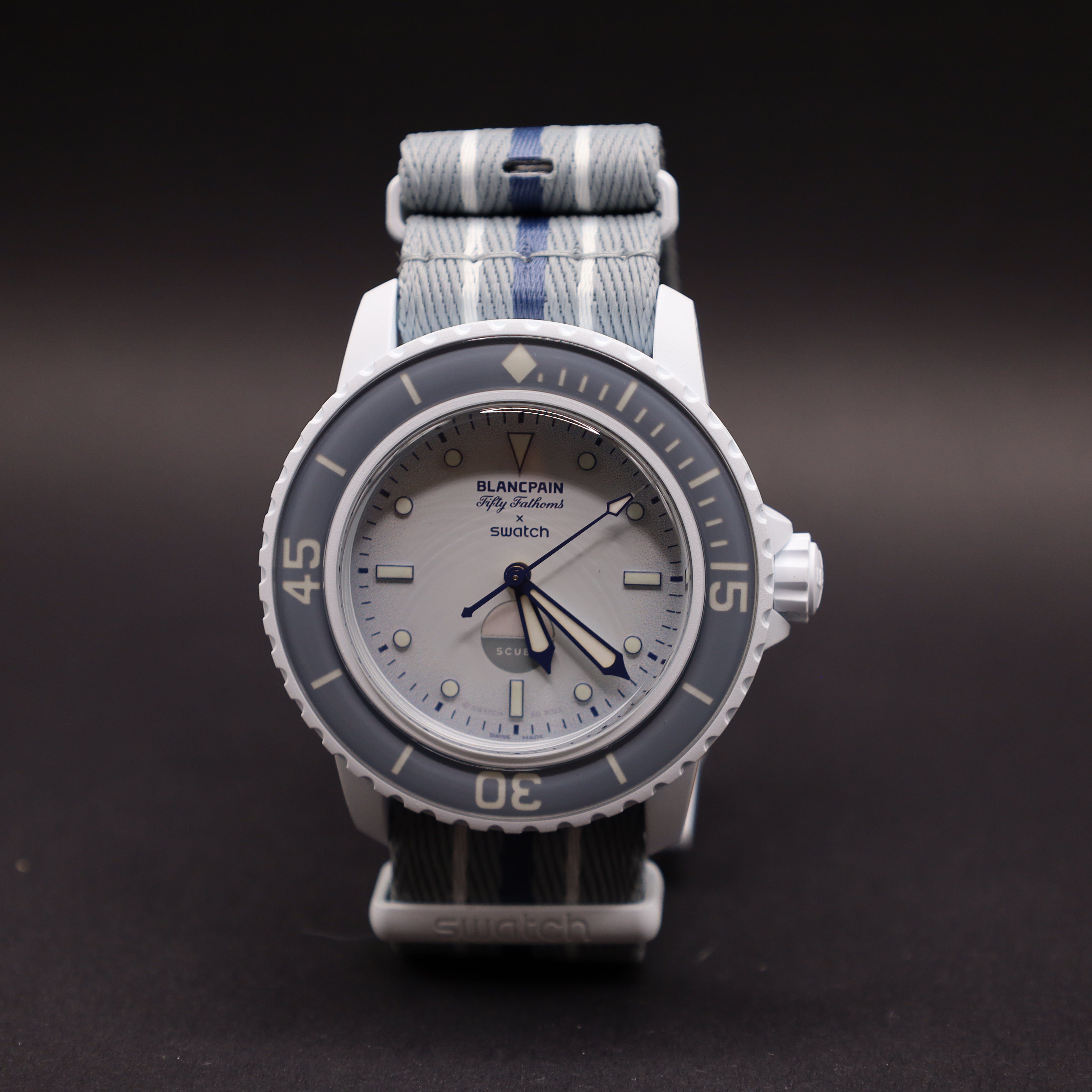 Automatikuhr Swatch X Blancpain Antarctic Ocean Automatikuhr Bioceramic Scuba