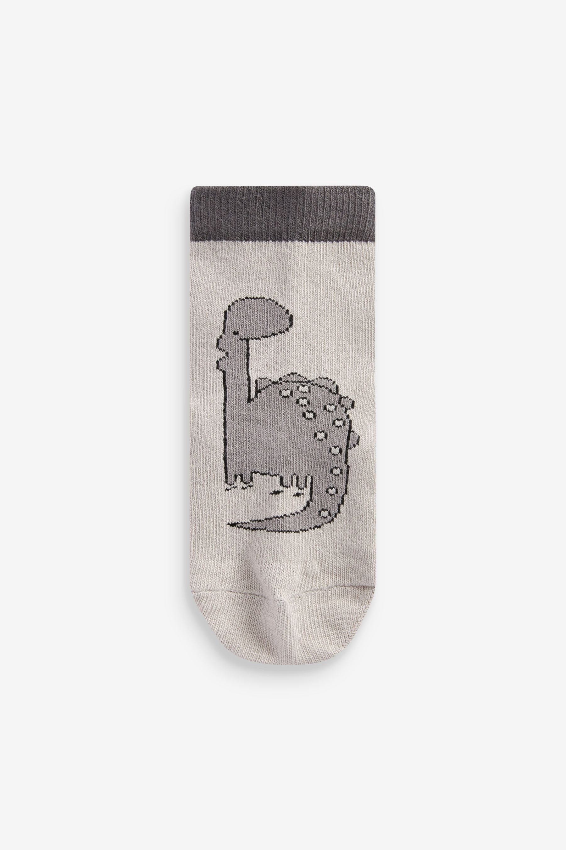 Next (1-Paar) Black/Grey Dinosaur 7er-Pack mit Socken Baumwollanteil, Kurzsocken hohem