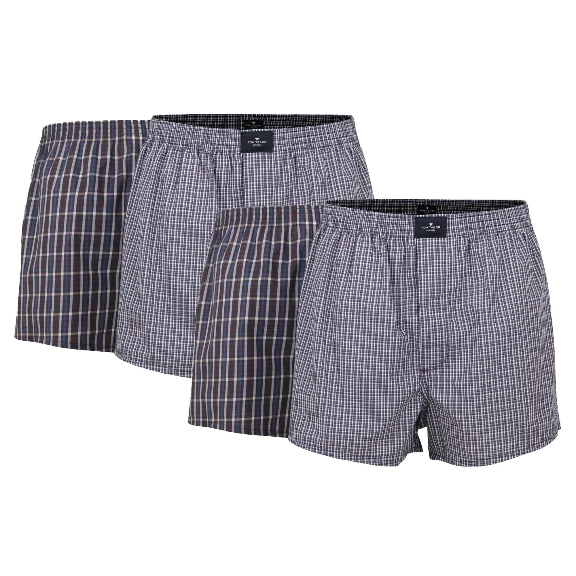 Boxershorts Herren Web-Boxershorts 4er Pack Baumwolle