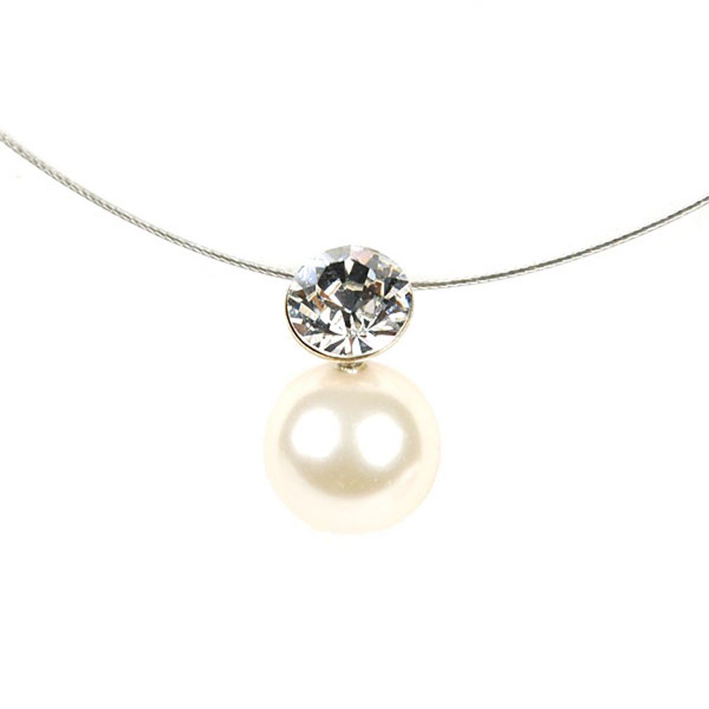 Krikor® Collection Kette mit Anhänger 8340 (Set, 1-tlg), Kette mit einem Perlen-Anhänger, made in germany
