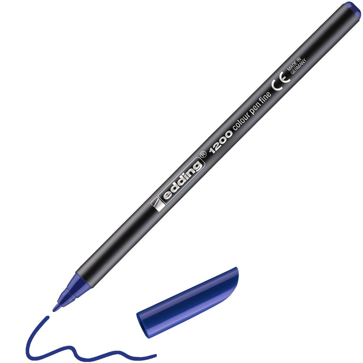 edding Faserstift Edding 1200 Fasermaler 1 mm Blau Rundspitze, Rundspitze