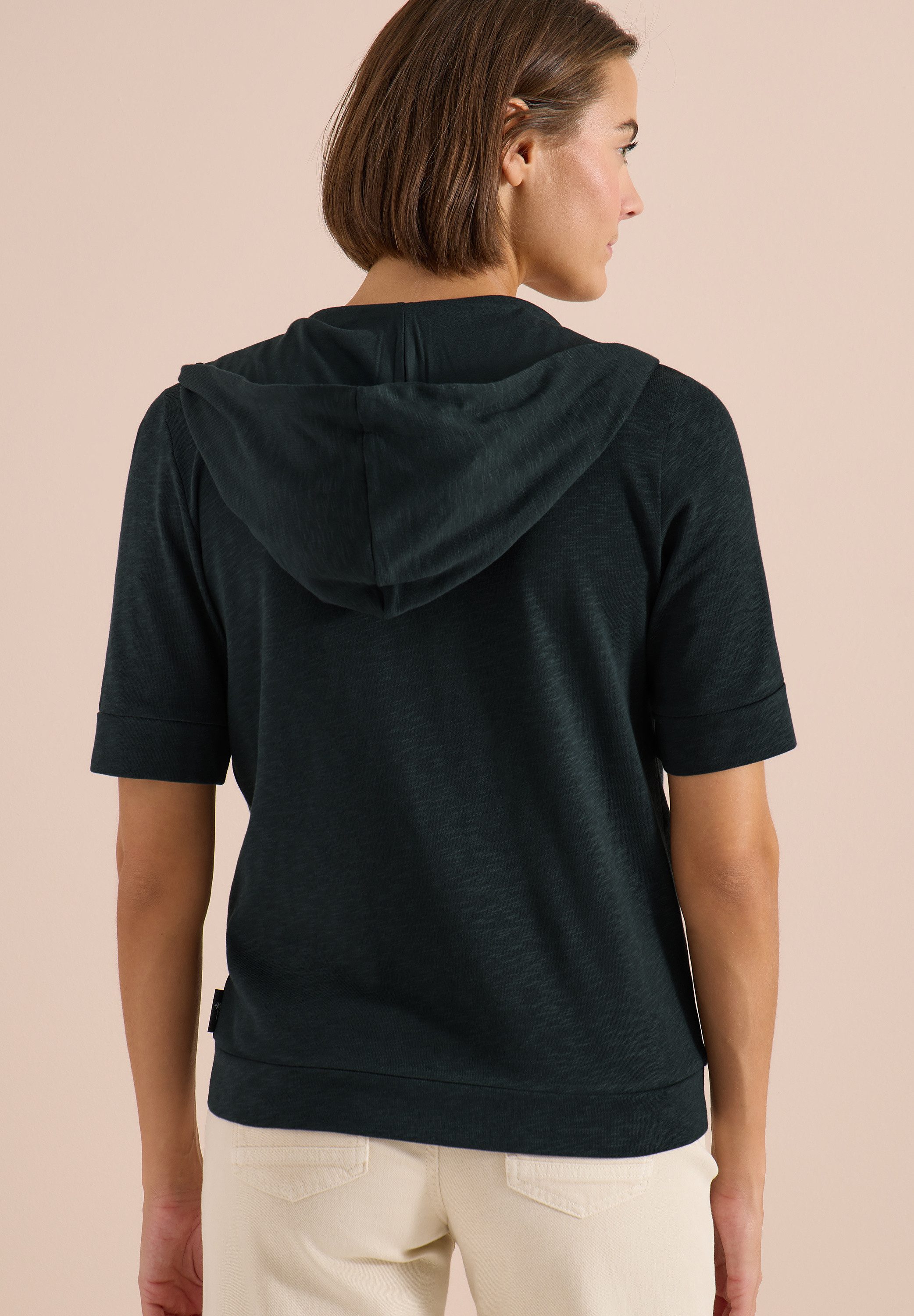 CECIL Sweatjacke mit Hoodie und Zipper