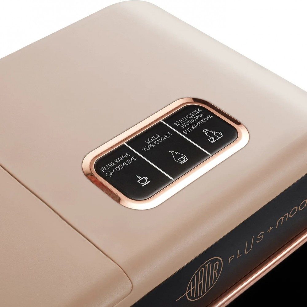 Karaca Espressomaschine Hatır Plus Mod 5 in 1, mit Milchfunktion Rosie Braun 1385W 10 Tass
