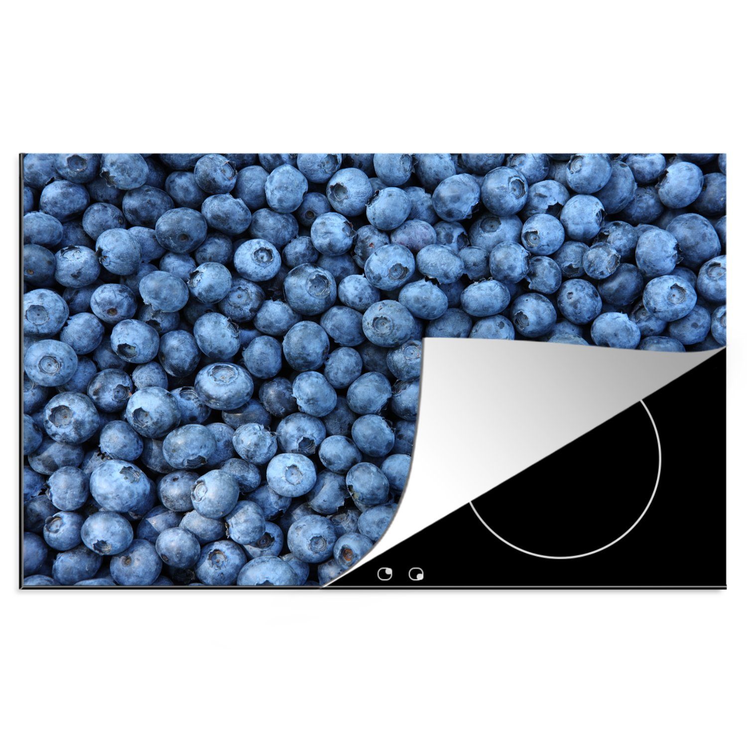 MuchoWow Herdblende-/Abdeckplatte Blaubeeren - Obst - Beeren, Vinyl, (1 tlg), 81x52 cm, Induktionskochfeld Schutz für die küche, Ceranfeldabdeckung