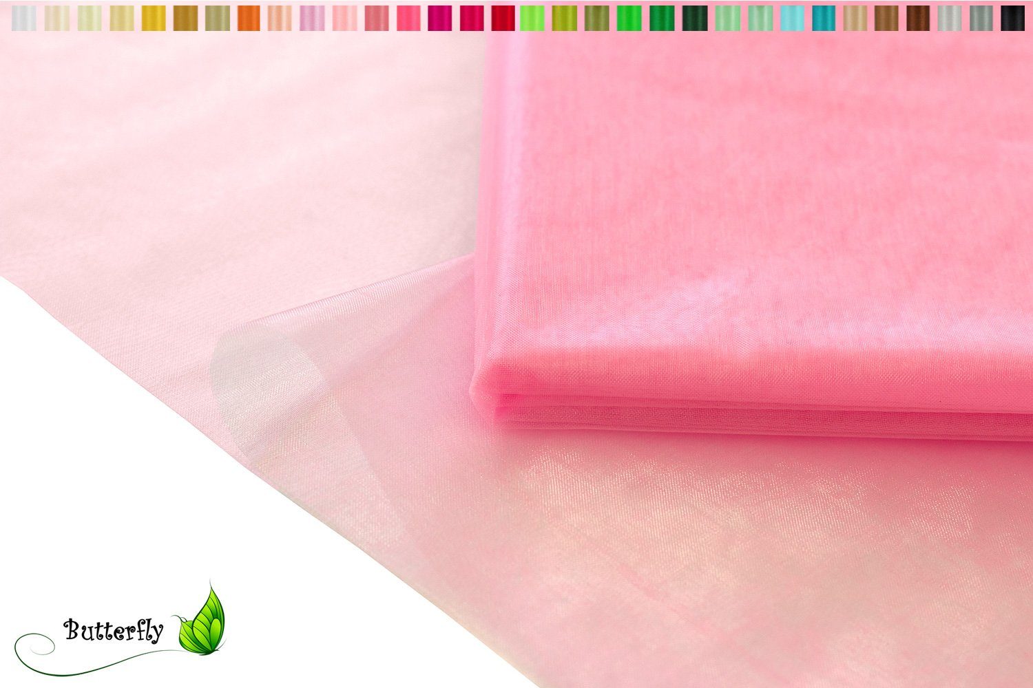 Creativery Stoff, 2m Organza Stoff 150cm