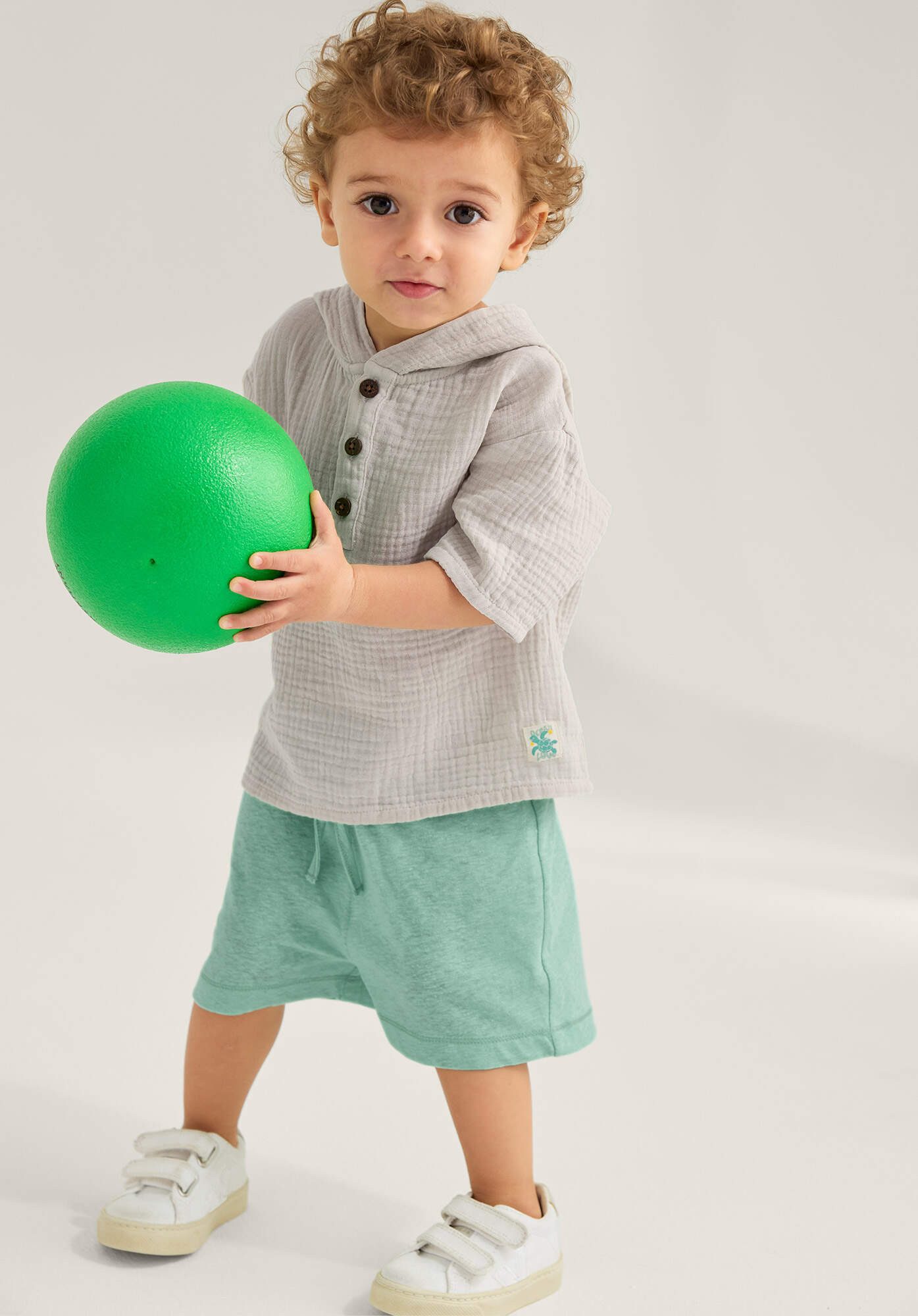 Hessnatur Shorts aus Bio-Baumwolle mit Leinen (1-tlg)