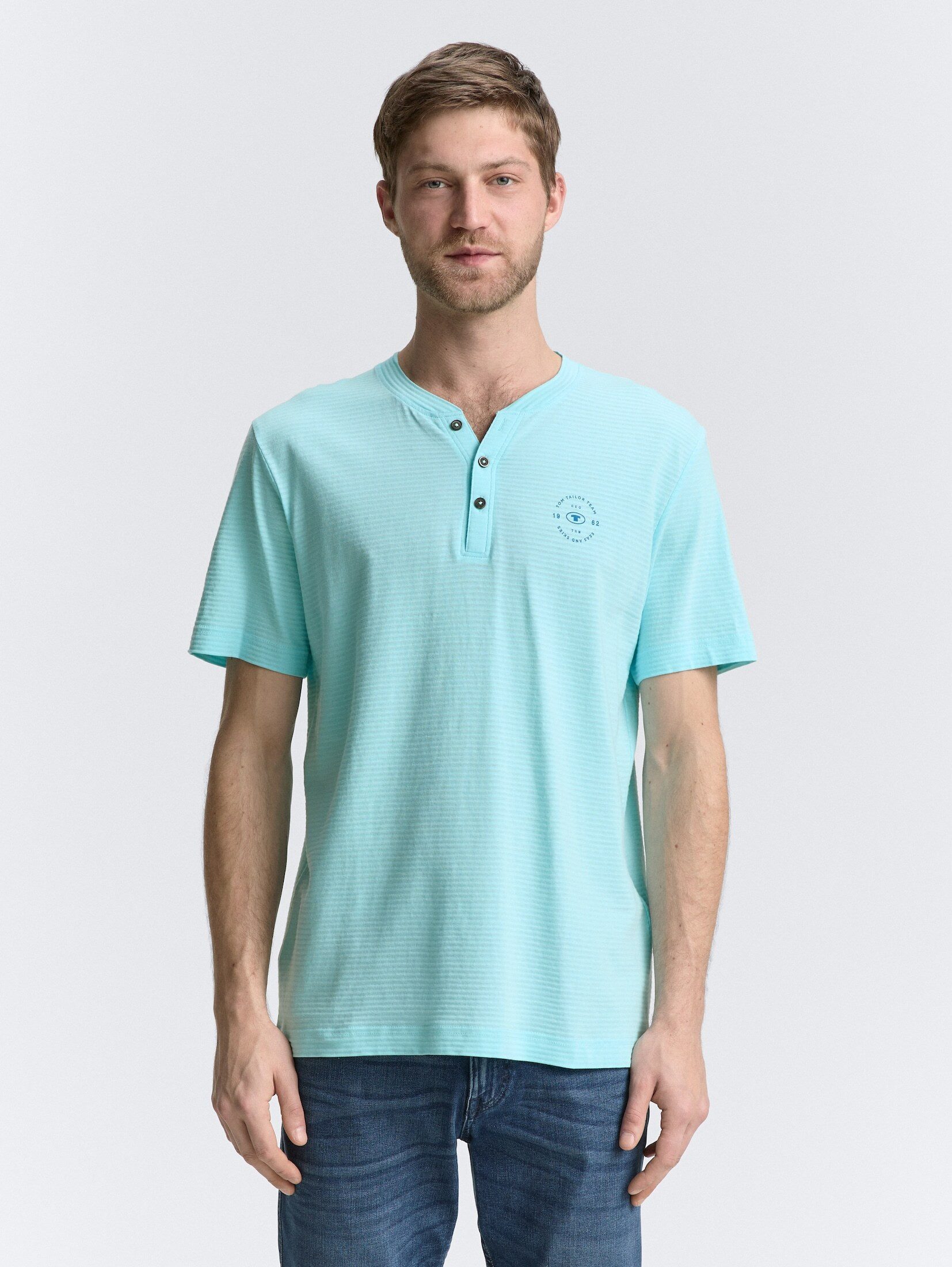 TOM TAILOR T-Shirt Henley T-Shirt mit günstig online kaufen