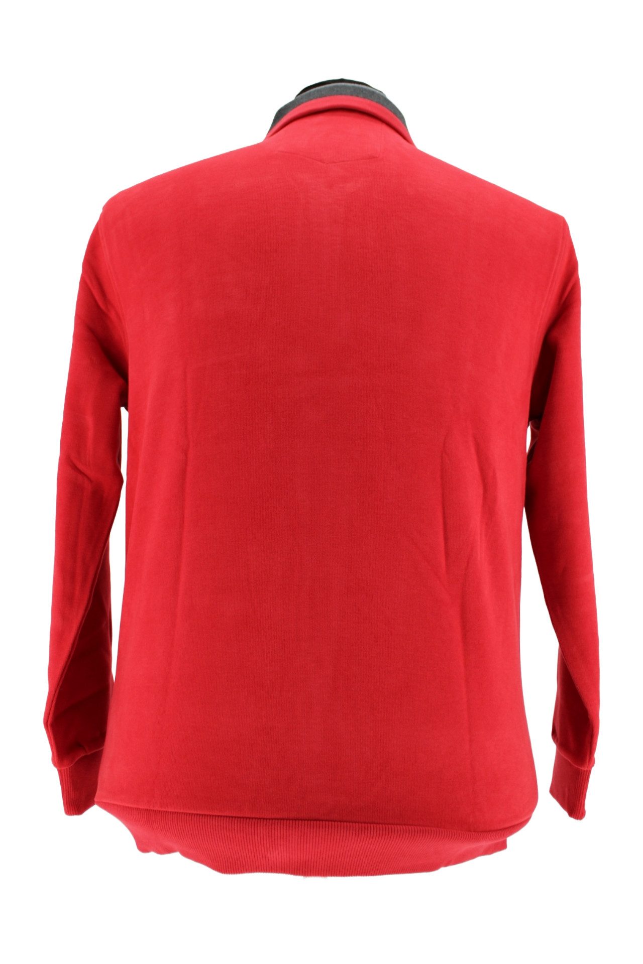 Mode Monte Carlo Sweatshirt Sweat-Shirt Troyer Zip Tomatenrot