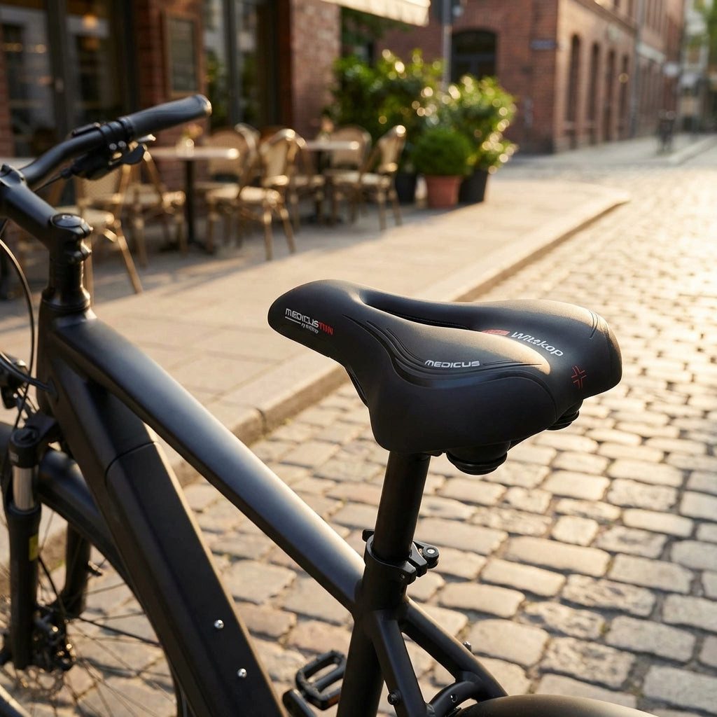 Wittkop Fahrradsattel Wittkop TWIN Medicus 3.0 City Fahrradsattel, 250x210mm, Gel-Polsterung