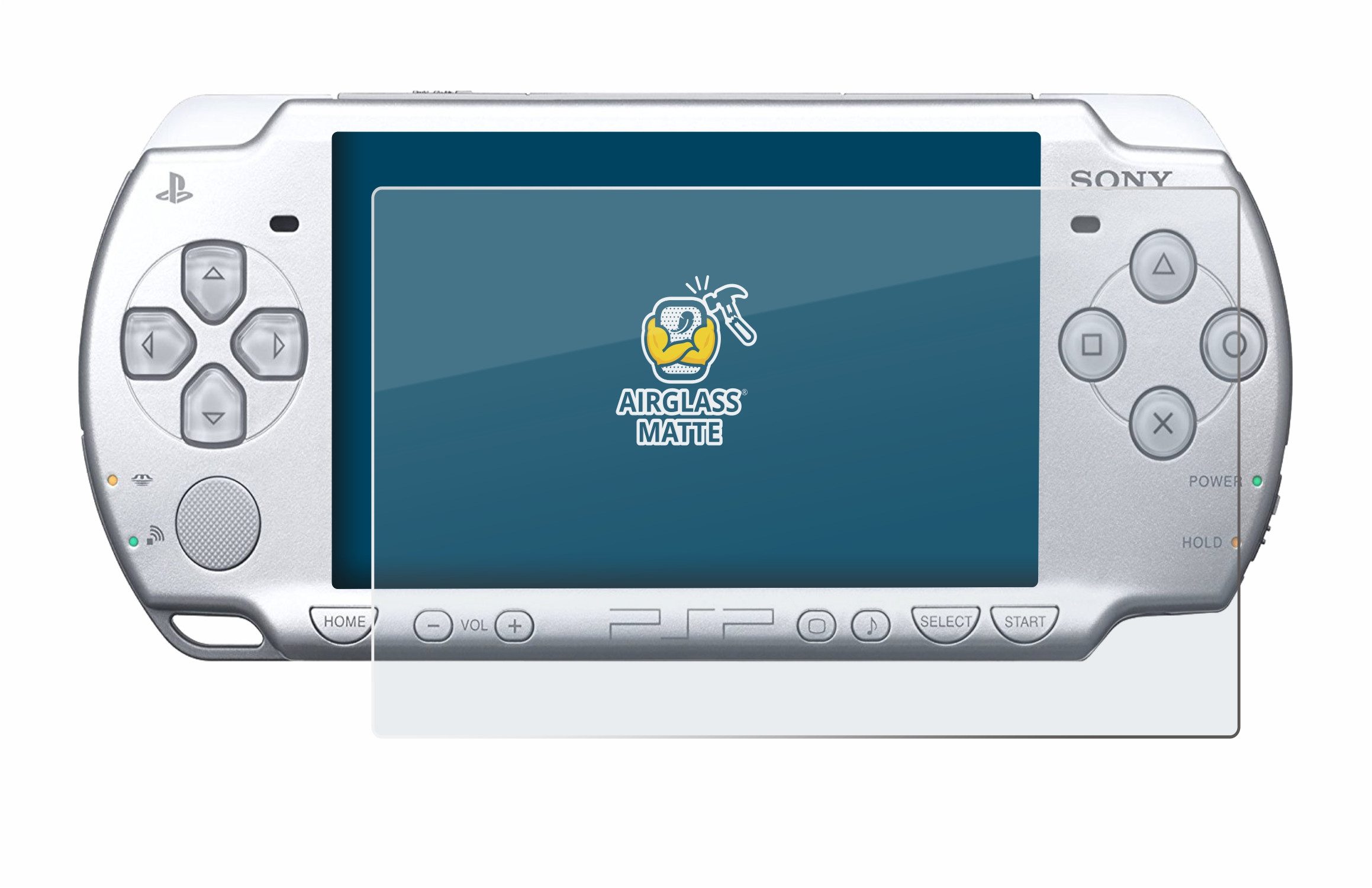 BROTECT Displayschutzglas Folie für Sony PSP 2004, Schutzfolie Glas Panzer Display Schutz matt