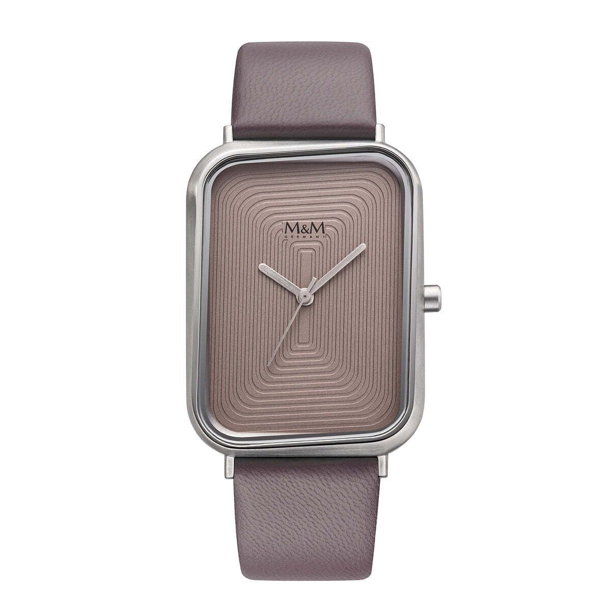 M&M Quarzuhr Armbanduhr Damen Leder Dancing Square (1-tlg), Analoguhr eckig mit Lederarmband, Designer Uhr, deutsche Manufaktur, inkl. edles Etui mehr