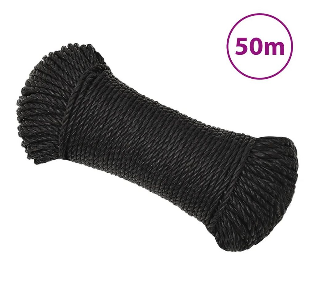 Thumbnail - vidaXL Seil, Arbeitsseil Schwarz 3 mm 50 m Polypropylen