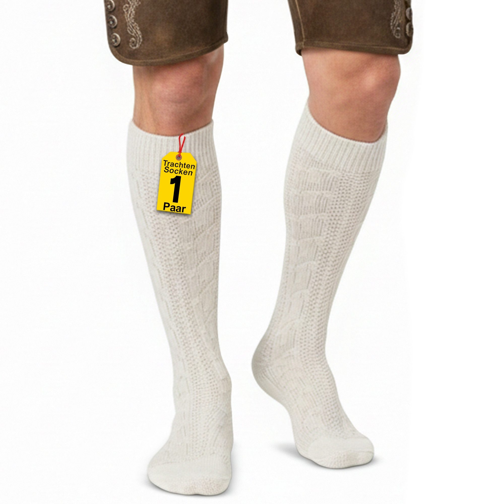 German Wear Trachtensocken GW200 1xPaar AMZ Trachtensocken Trachtenstrümpfe Zopfmuster 40cm