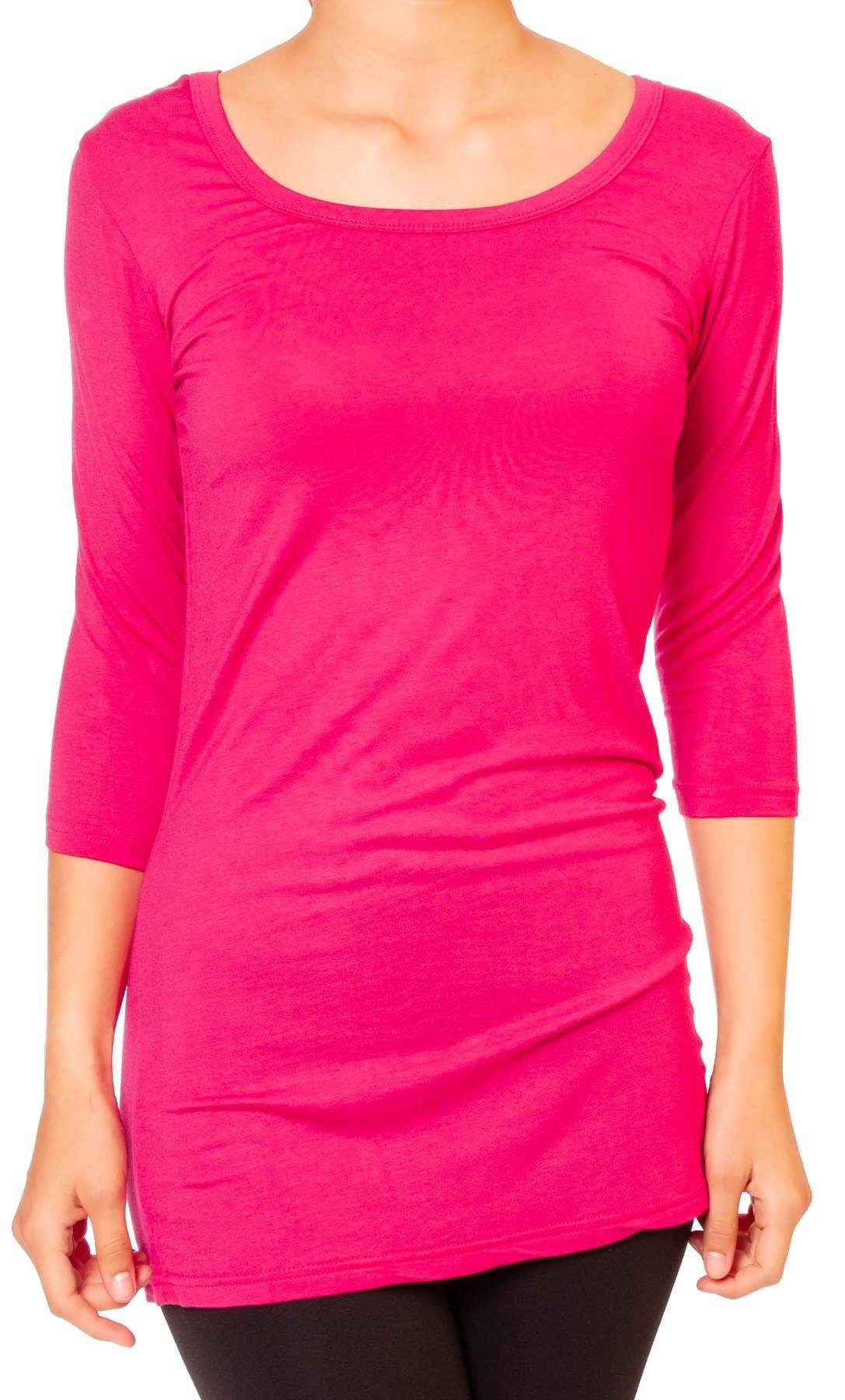 Muse Rundhalsshirt Basic 3/4 Arm Longshirt günstig online kaufen