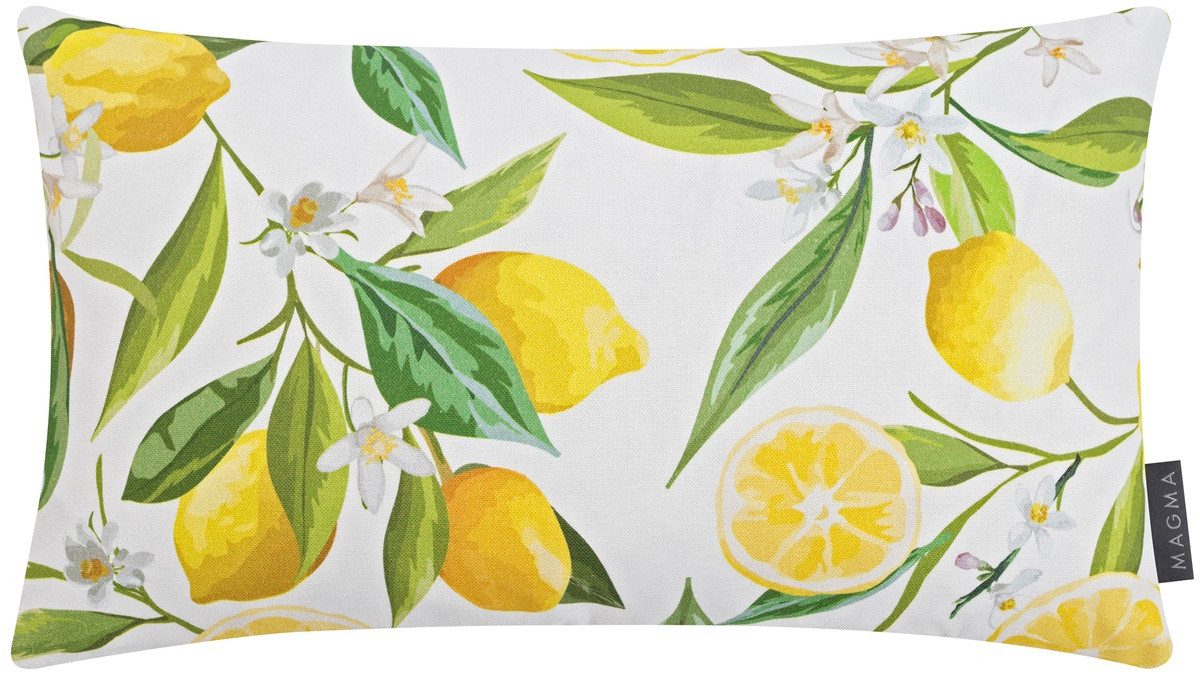 Magma Heimtex Kissenhülle Frutta 'Limone' Gelb, Zitronendruck