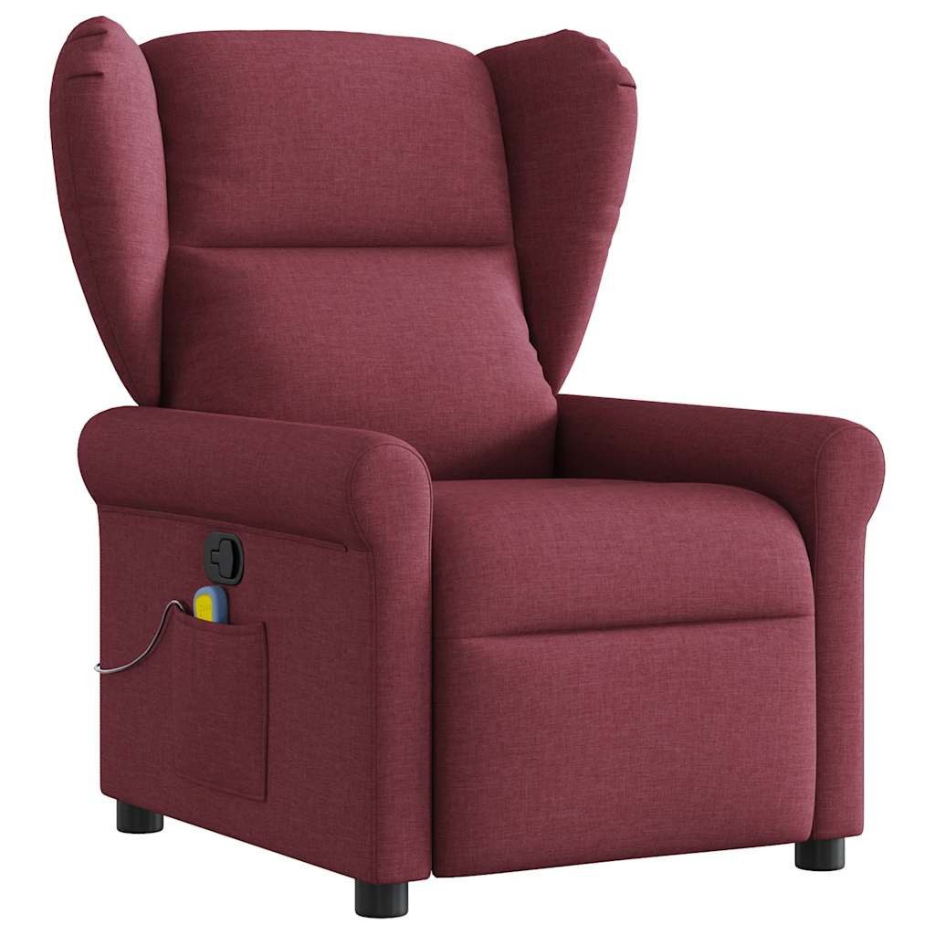 vidaXL Sessel Massagesessel Weinrot Stoff (1-St) günstig online kaufen