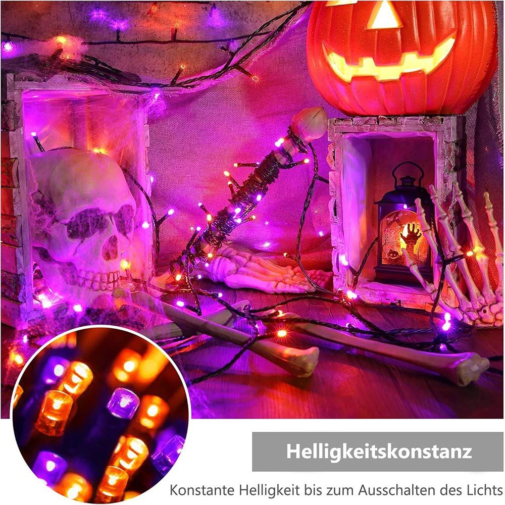 MUPOO LED-Lichterkette Halloween Lichterkette 5/10m,Weihnachtsdeko,Timer, B günstig online kaufen