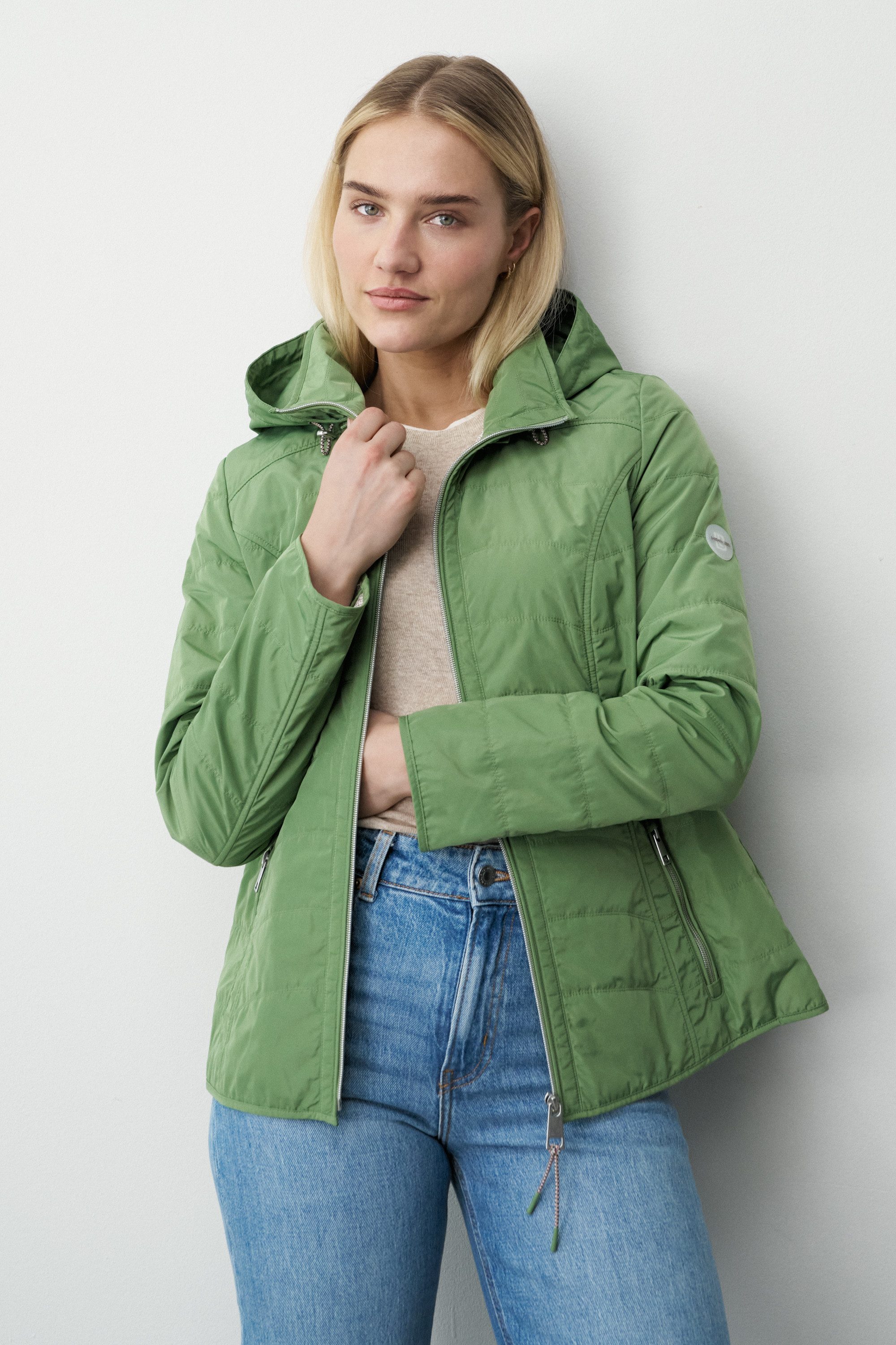 Barbara Lebek Sommerjacke Übergangsjacke, Frühlingsjacke oder Damenjacke mit Kapuze