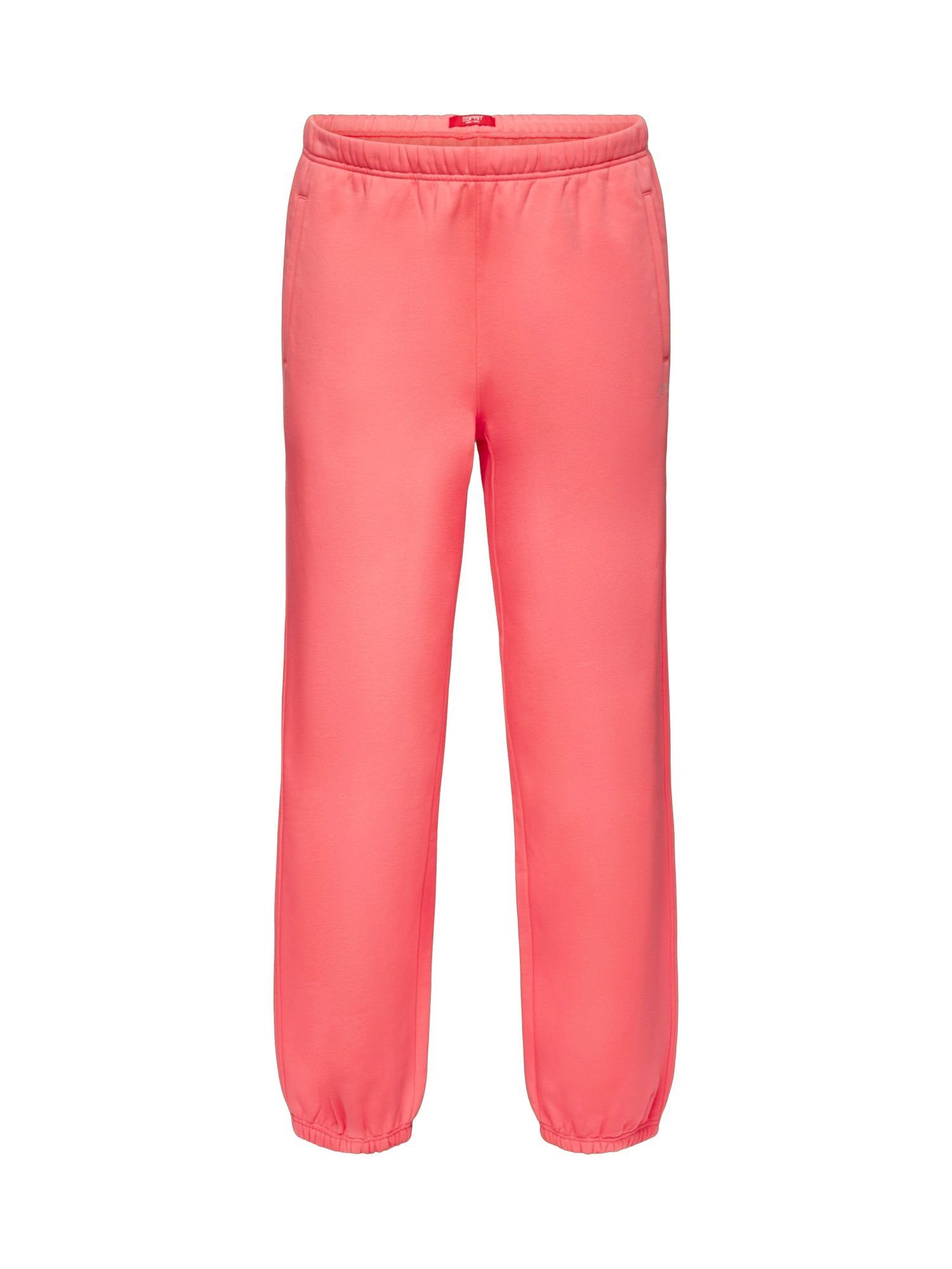 Esprit Jogginghose Logo-Sweatpants aus Baumwollfleece PINK