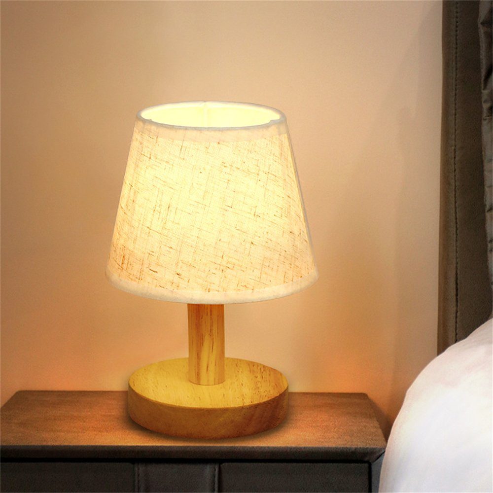 Schlafzimmer Nachtlampe, dimmbare Nachtlicht Nachttischlampen USB Rouemi Holztischlampe