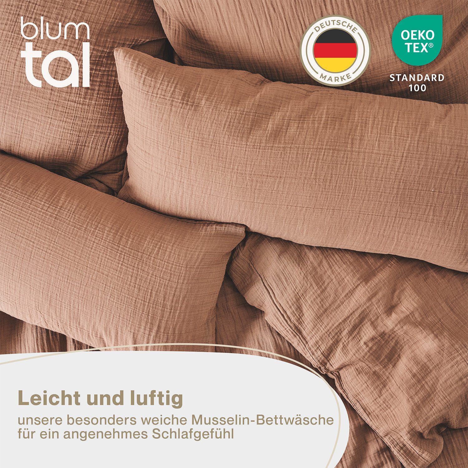 Blumtal Bettwäsche Musselin 100% Baumwolle im günstig online kaufen