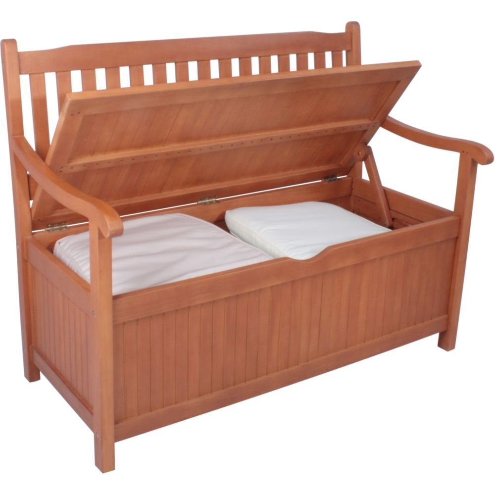 GartenHero Truhenbank 2-Sitzer Gartenbank Staufach Holzbank Gartenmöbel Truhenbank Bank Holz
