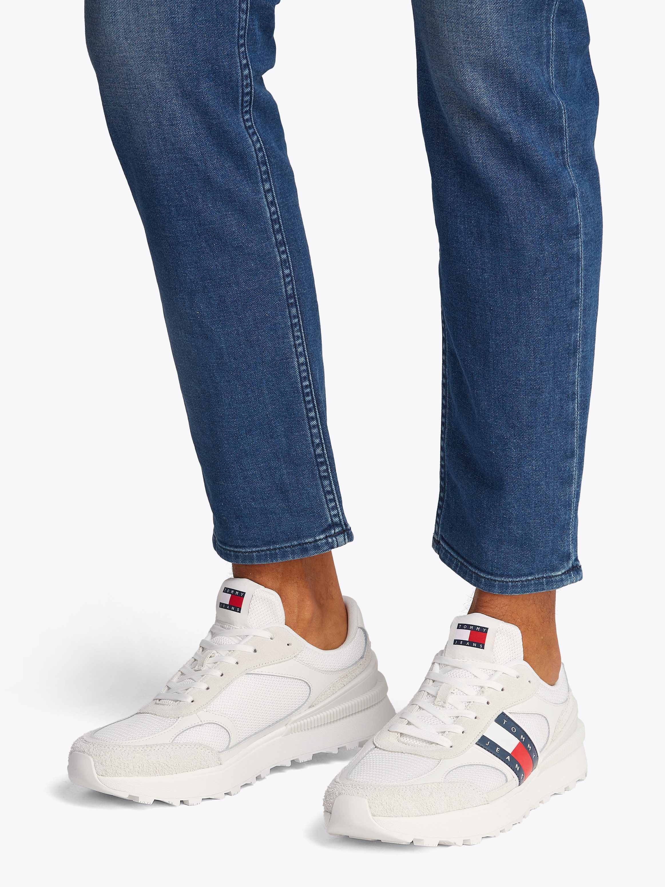 Tommy Jeans TJM TECHNICAL RUNNER ESS Sneaker, Freizeitschuh, Halbschuh, Schnürschuh mit gepolstertem Schaftrand