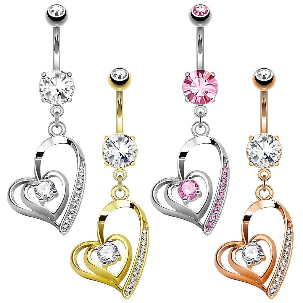 Taffstyle Bauchnabelpiercing Piercing Chirurgenstahl Infinity Herz, günstig online kaufen