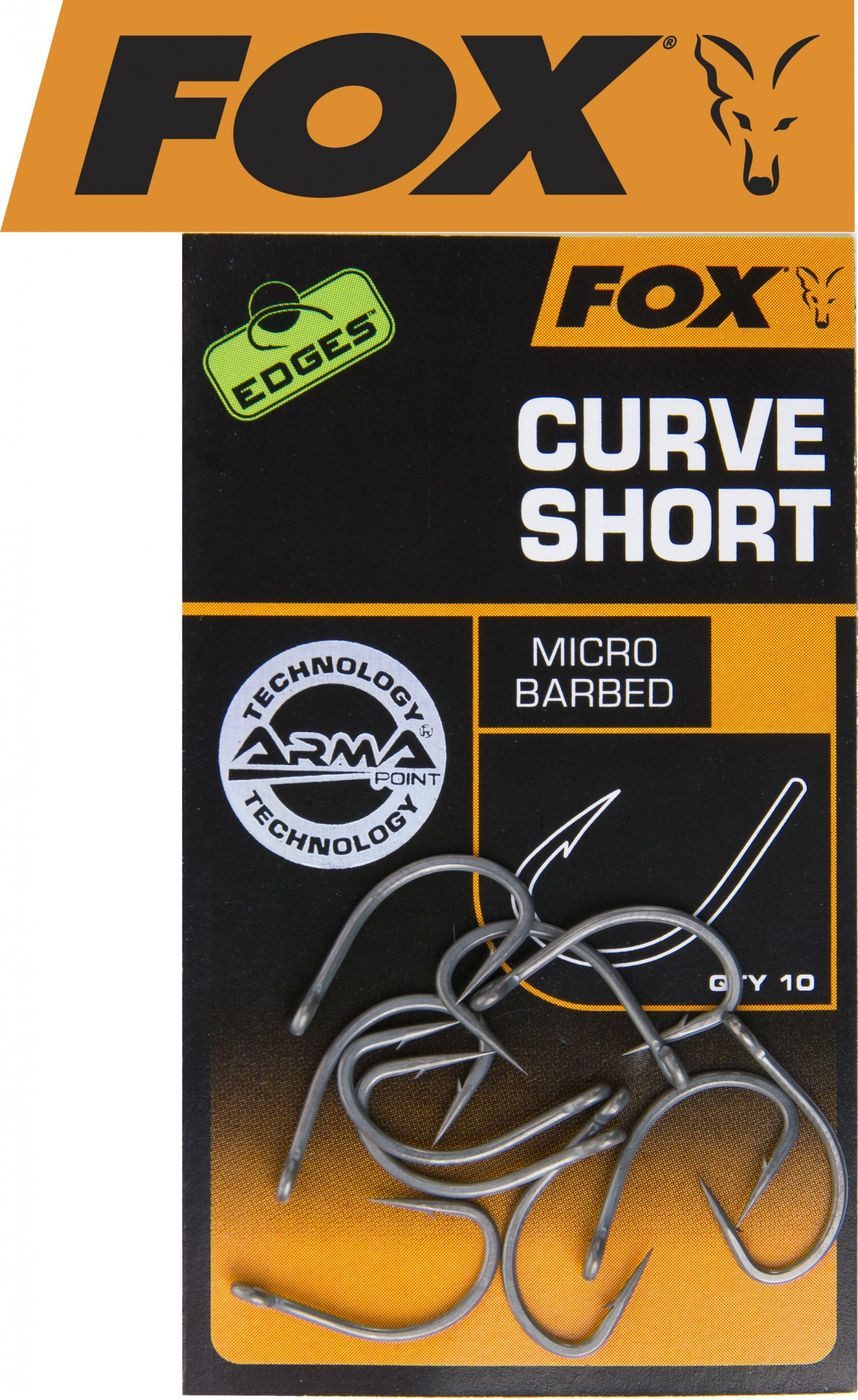 Karpfenhaken Fox Edges Armapoint Curve Shank Short Hooks - 10 Karpfenhaken
