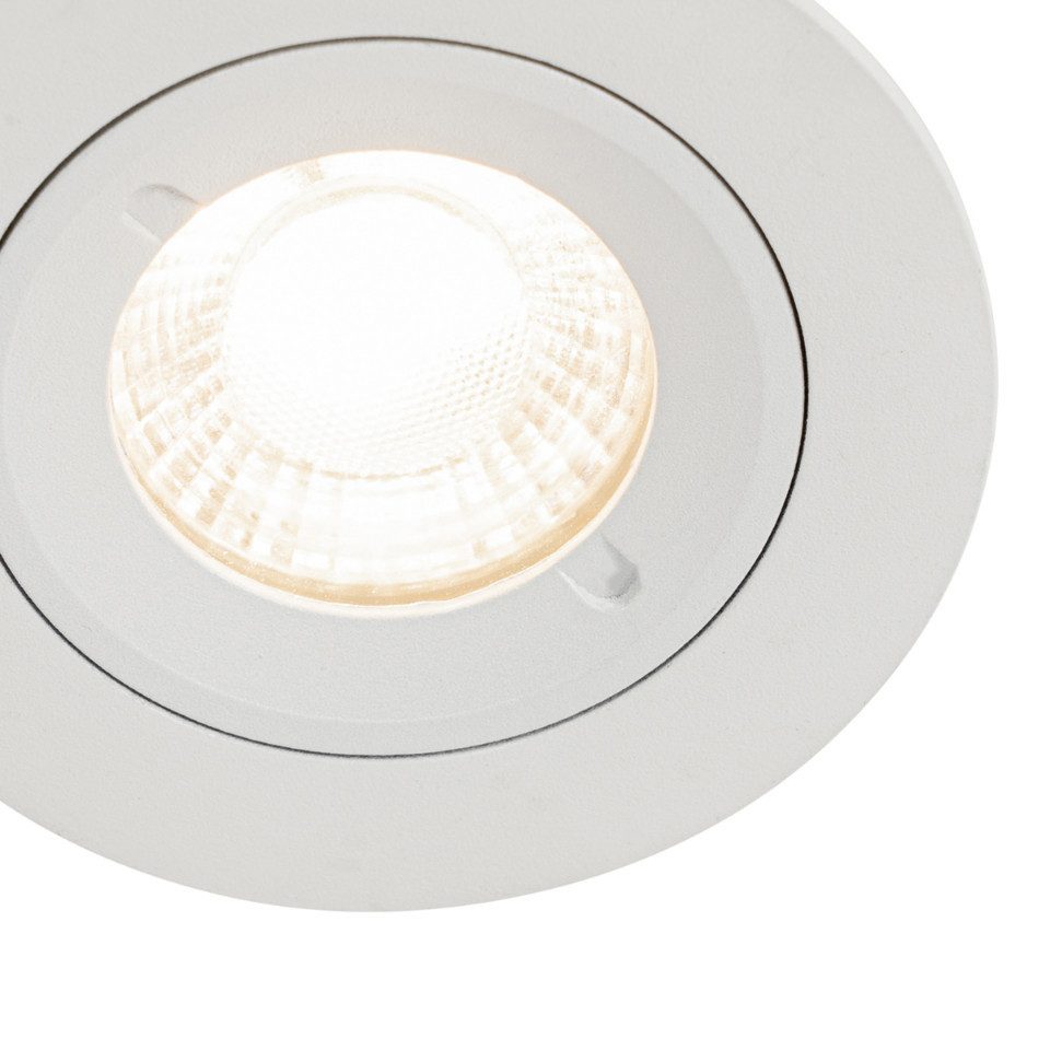 Qazqa LED Einbaustrahler Xena smart, Smarte Leuchte, LED wechselbar, Extra-Warmweiß, QAZQA Downlight, gu10, Weiß, Aluminium, Modern