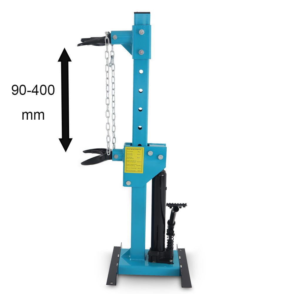 Bituxx Demontagewerkzeug Federbeinspanner Hydraulisch 3T Blau, B: 35 cm, L: 34 cm, (5-tlg., MS-19208)