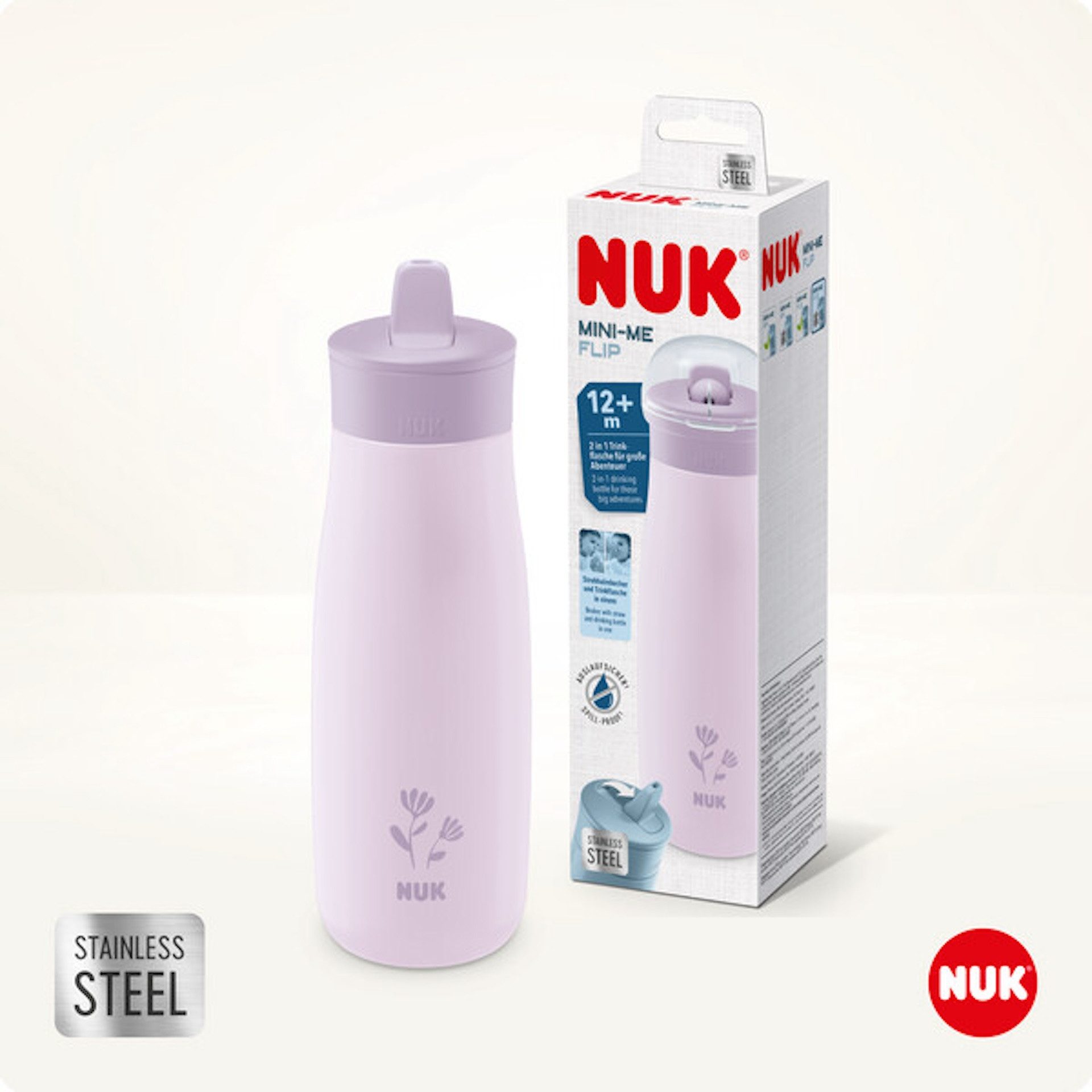 Babyflasche NUK Baby-Trinkflasche Mini Me Edelstahl