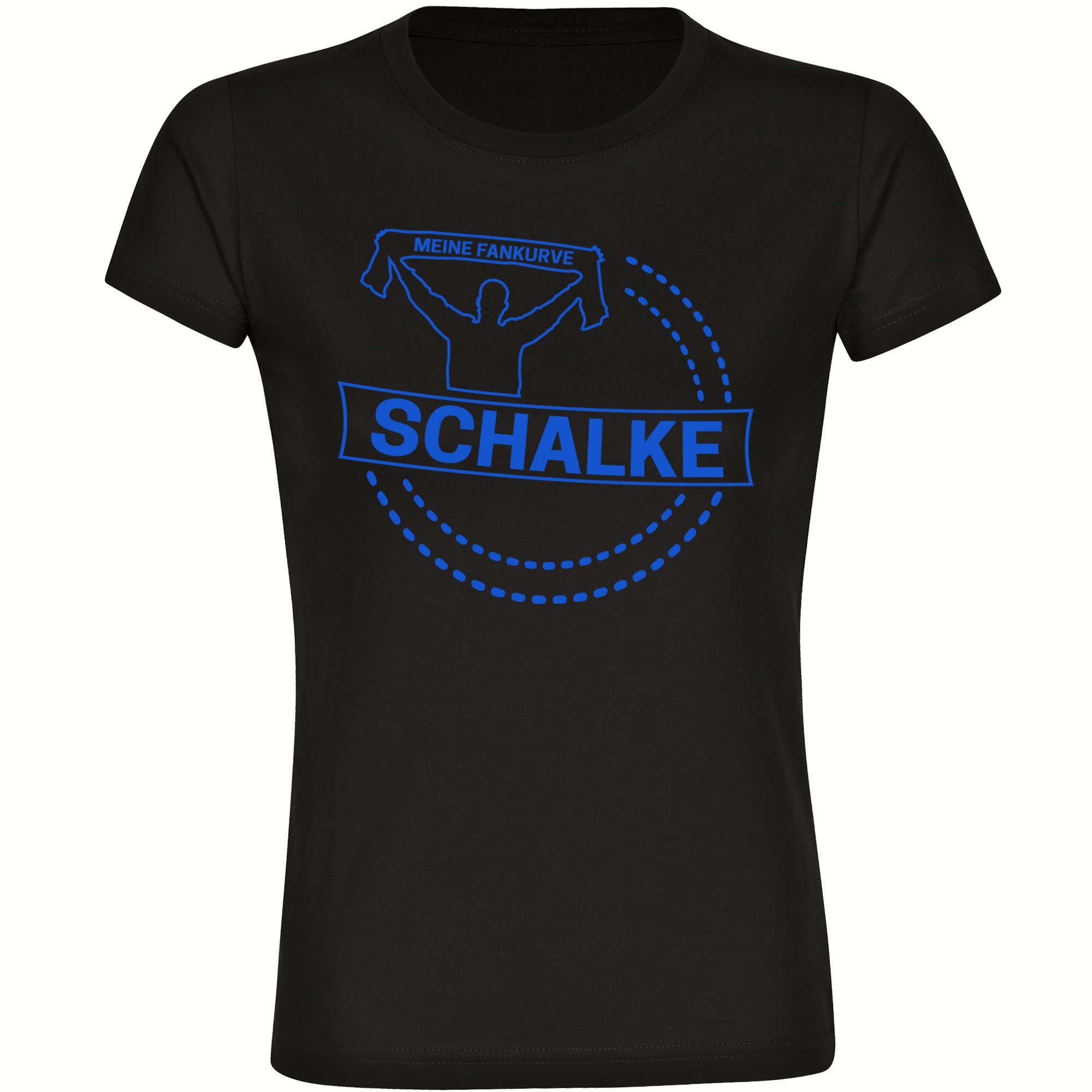 multifanshop T-Shirt Damen Schalke - Meine Fankurve - Frauen
