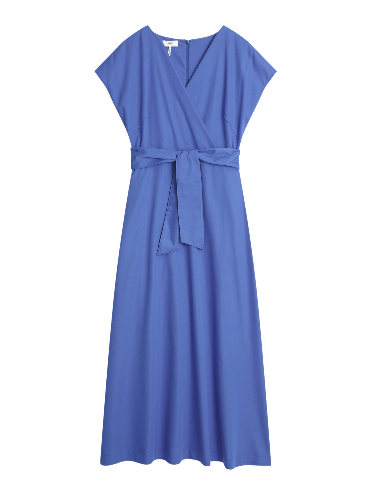 Cinque Partykleid blau,Casual,Baumwolle,Unifarben,V-Ausschnitt,Kurz,Regular Fit