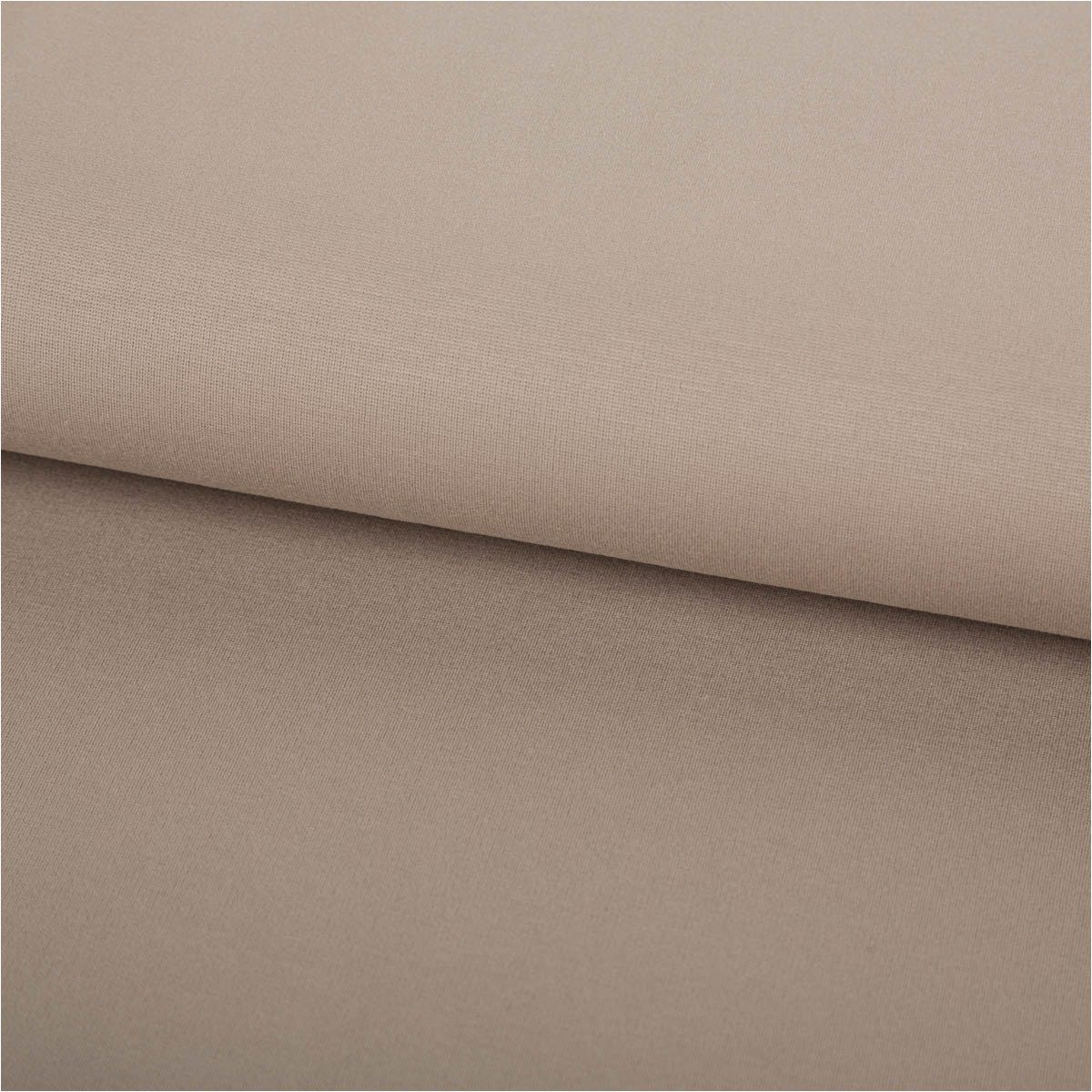 SCHÖNER LEBEN. Stoff Viskose Meterware Romanit Jersey Punta Royal einfarbig taupe 150cm, atmungsaktiv
