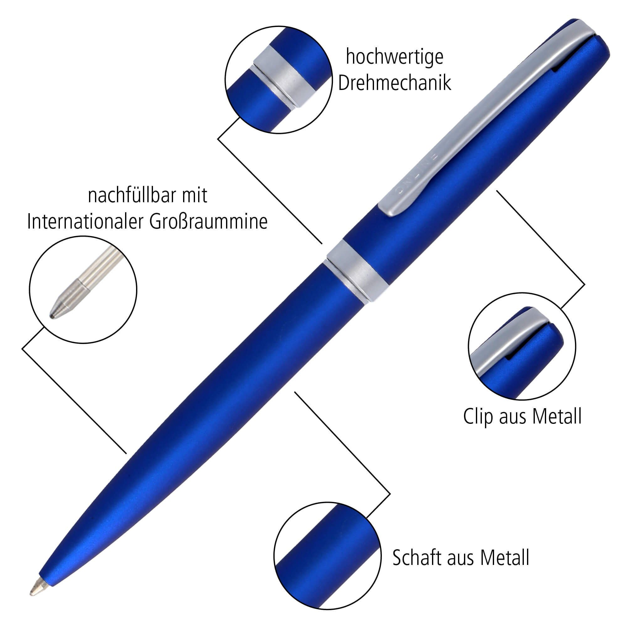 Drehkugelschreiber, Geschenkbox Kugelschreiber Pen Blau in Online Eleganza