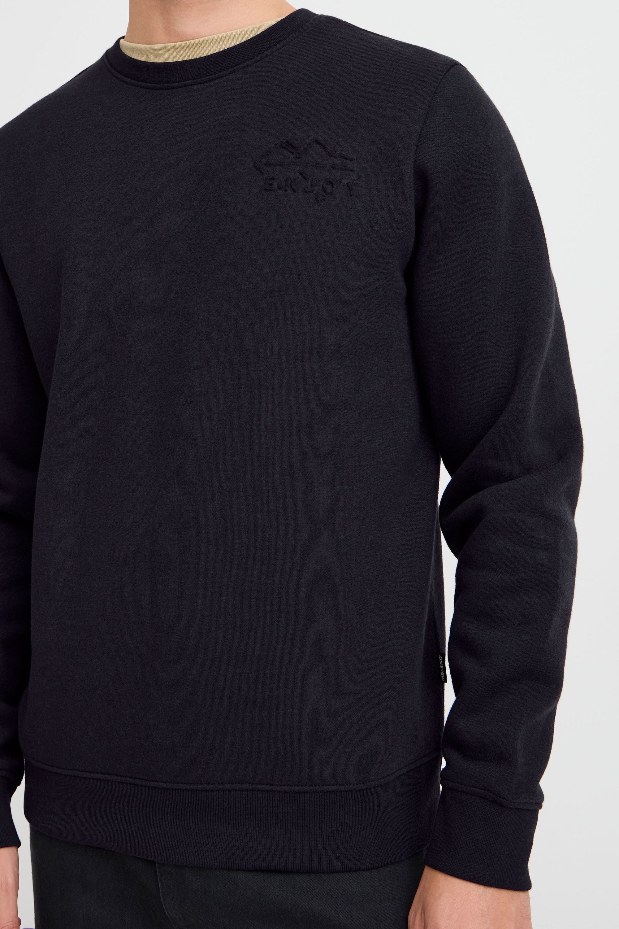Blend Rundhalspullover BHSweatshirt Klassischer Sweatpullover mit Rundhalsausschnitt