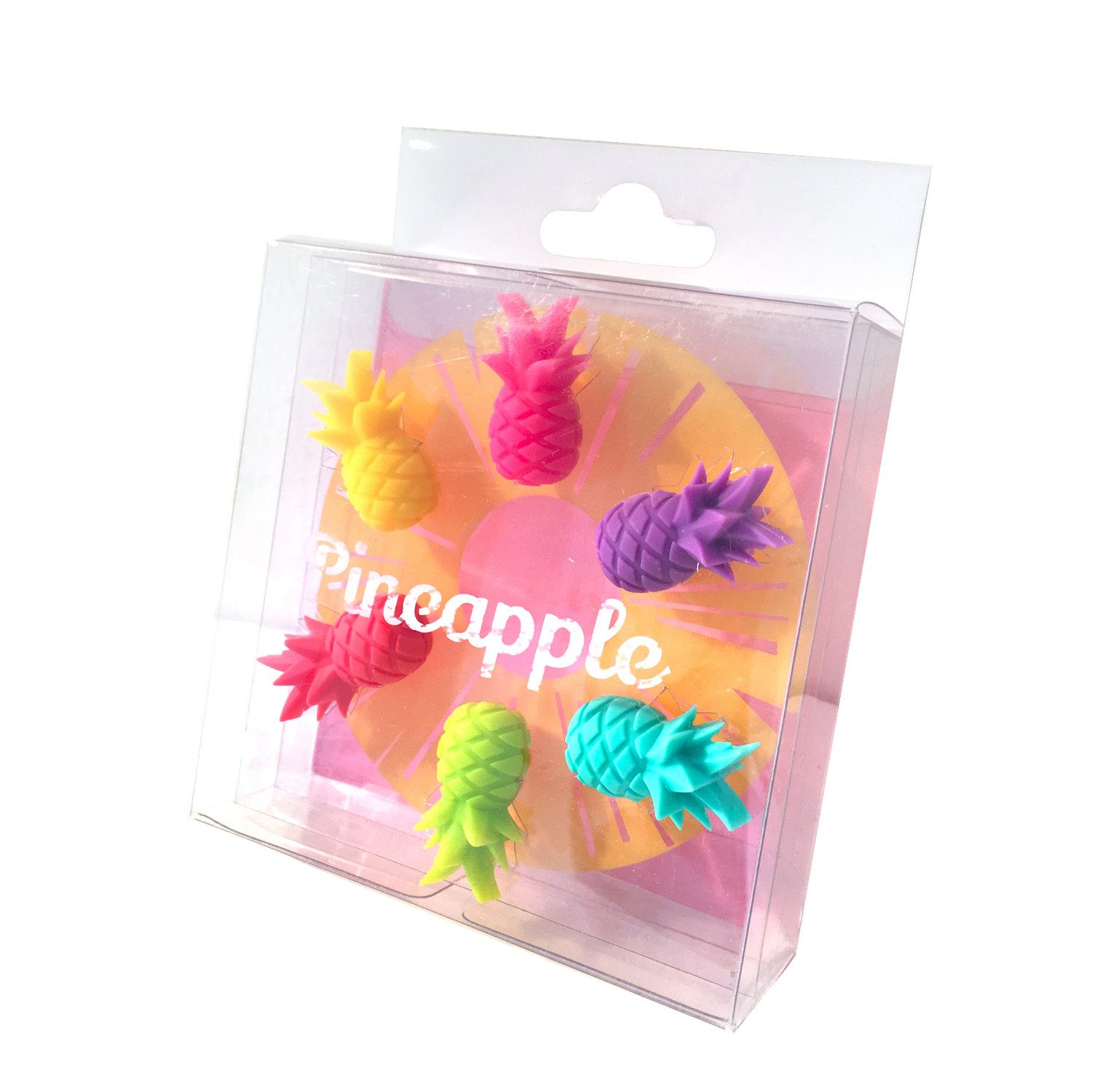 Winkee Küchenorganizer-Set Ananas Glasmarkierer im 6er Set günstig online kaufen