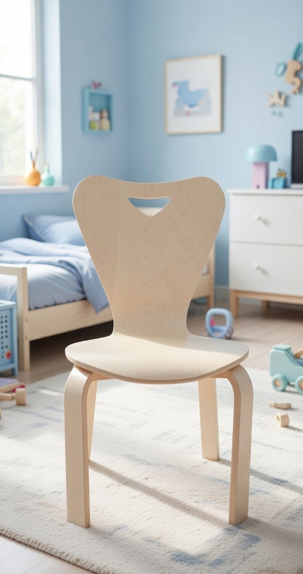 JVmoebel Kinderstuhl Stabiler Kinderstuhl aus Holz für Esszimmer und Kinderzimmer Design