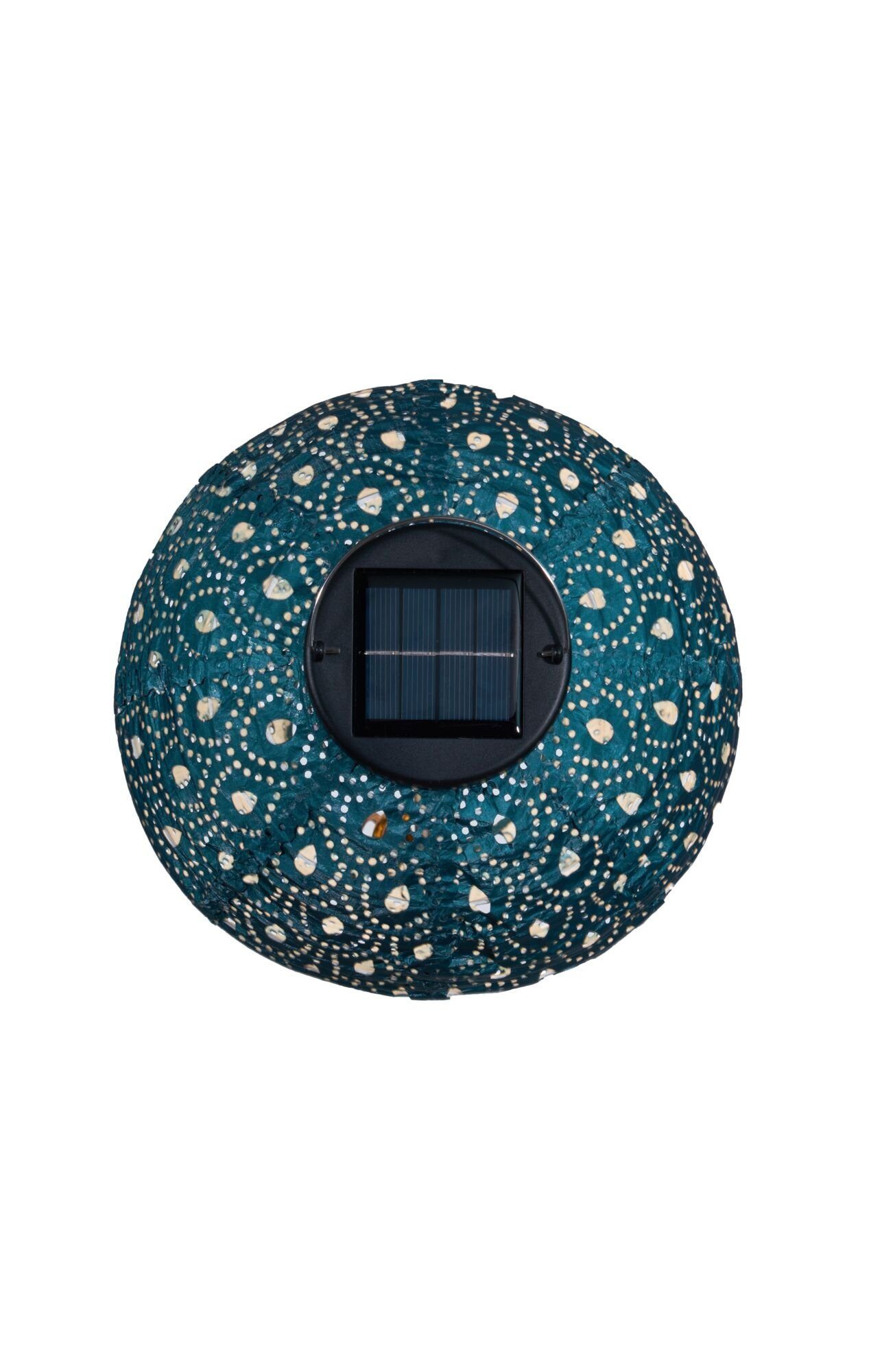 Pauleen LED Laterne Sunshine Charm blau Tyvek Solar integriert Lampion LED Vlies, fest