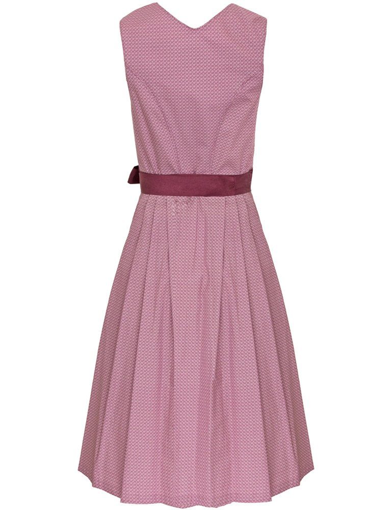 Bergweiss Trachten Dirndl für Damen "Salloa" 51157 - Bordeaux Weiß 65cm, mit Spitzenschürze