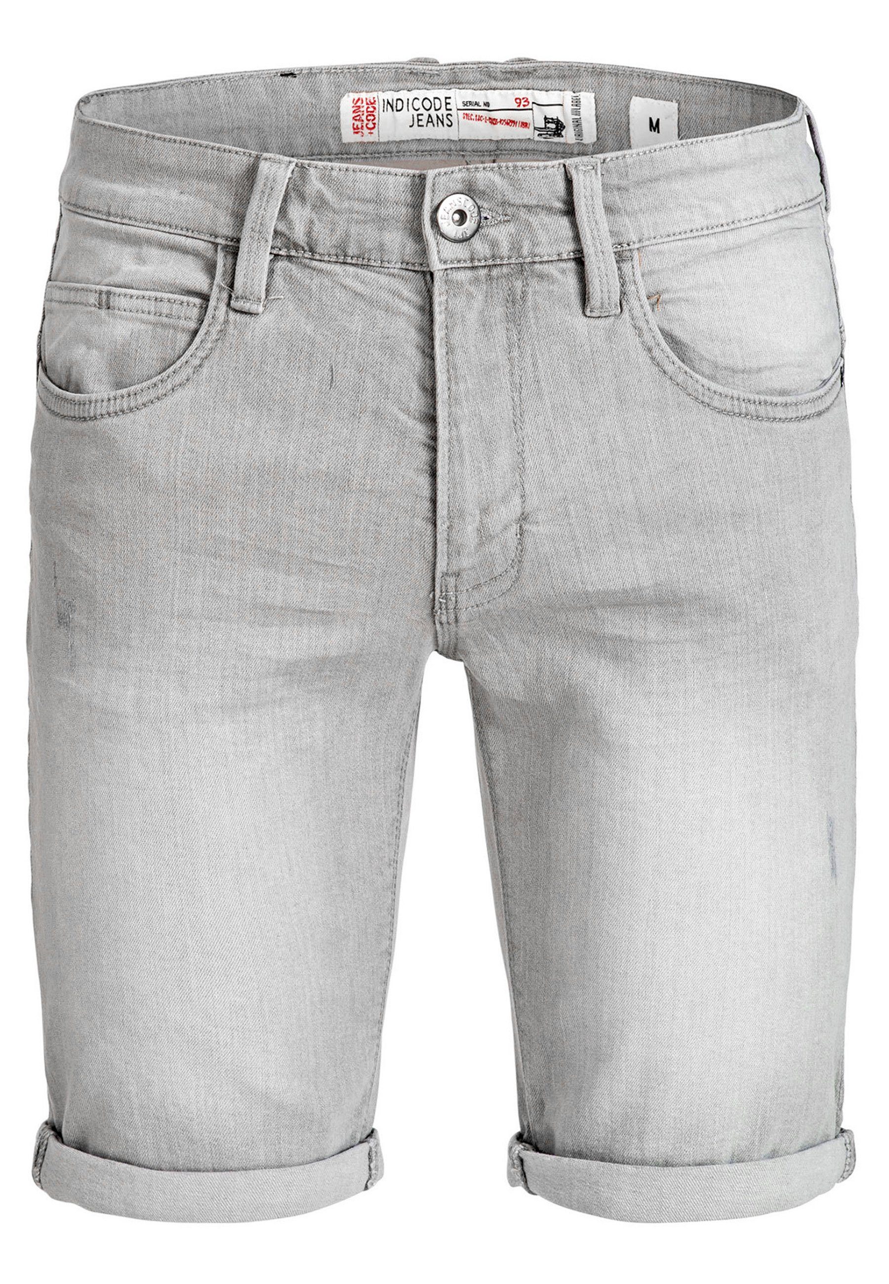 Indicode Jeansshorts Herren Caden Jeans Shorts Herrenshorts mit 5 Taschen, Denimstyle
